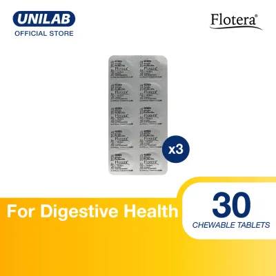 Flotera Chewable Tablet 30s (100 million Colony Forming Units (CFU) Probiotic Food Supplement)