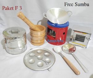 Mainan Anak Masak Masakan Mini ( Pkt F3 ) Mainan Anak Perempuan Mainan Alat Masak Tradisional Mini 8 Barang
