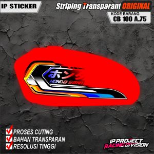 (COD) STIKER STRIPING ORIGINAL MOTOR HONDA CB 100 - STIKER MOTOR HOLOGRAM DAN TRANSPARAN KODE A.75