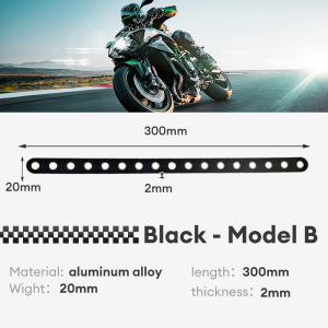 StopGuard Motorcycle Accessories Flat Extention Bar Bracket Thick Colored Alloy Universal 30CM