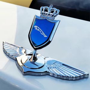 High quality Modified Metal 3D Standing Car Front Hood Emblem Sticker Angle Wings Emblem Badge Car Dedicated hood logo For Jaguar S-Type XF X-Type XJR F-Type Vanden Plas XK Daimler E-Type MK II XJ XJ Sport XJ Super XJ12 XJ6 XJ8 XJR-S XJS XJSC XK8 XKR