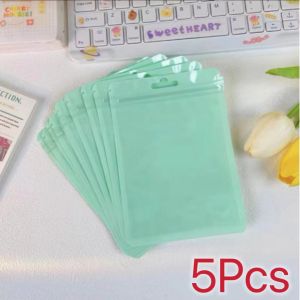 5Pcs Macaron color ziplock bag protective bag jewelry packaging storage and organization