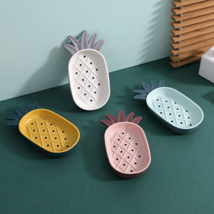 Soap Dish Container with Drain Plastic Fruits Design and Cactus Soap Dispenser Draining Soap