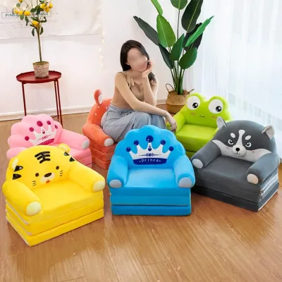 Cartoon Childrens Folding Sofa Bed Nap Cute Kindergarten Baby Small Sofa Lazy Seat Removable and Washable 3-layers