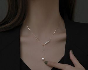 Bilibala Mart S925 Sterling Silver Elegant Fashion Necklace For Women - Shell Pearls / Anniversary Gift / Birthday Gift / Women Accessories