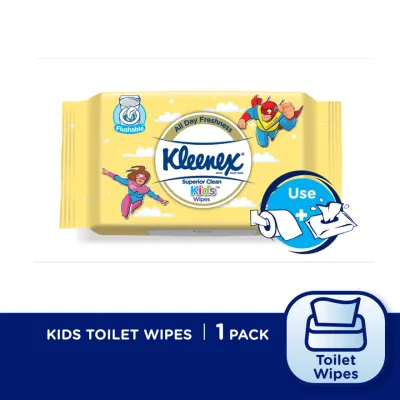 KLEENEX Superior Clean Kids Wipes 20s - Suitable for kids toilet training in home or out home