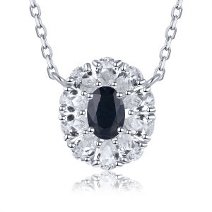 Lohaspie เครื่องประดับจริง2.2กะรัตสเตอร์ลิงเงิน925จี้จี้เงินจี้ไพลินสีฟ้ามรกตธรรมชาติแท้925พร้อมจี้มรกตหินจริงสำหรับเครื่องประดับผู้หญิง