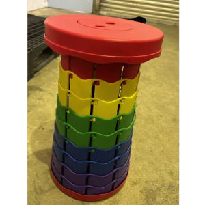 Folding Stool Outdoor Fishing Retractable Stool Adjustable Shrinking Small Bench Ultra-Light Queuing Stool