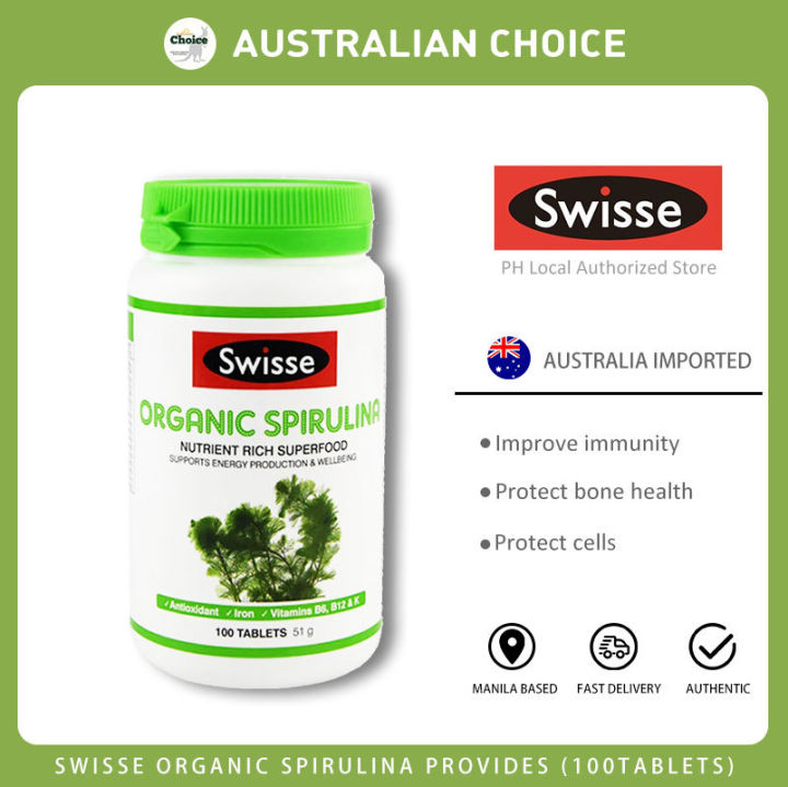 Swisse Organic Spirulina 100 Tablets. Australia Imported Lazada PH