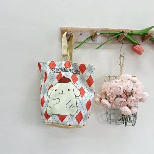 Sanrio Hello Kitty Handbag Cartoon Cinnamoroll Kuromi Waterproof Hand Storage Bag Portable Shopping Bag Student Lunch Bag