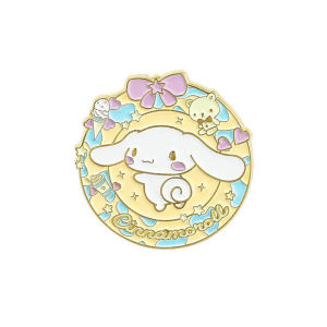 Sanrio Brooch Cartoon Anime Action Figures Pochacco Hello Kitty Kuromi Melody Brooch Enamel Pins Cute Metal Badge Jewelry Gift 卡通三丽鸥胸针