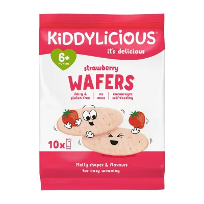 Kiddylicious Maxi Wafers Strawberry Baby Snack