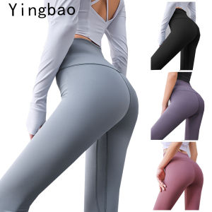 Yingbao S-3XL Yoga Long Pants for Women Plus Size Quickly Dry Sportswear Fitness Ladies Gym Stretchable High Waist Running Sport Workout Legging