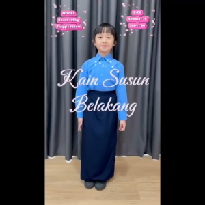 MU KAIN PENGAWAS SEKOLAH SUSUN BELAKANG / KAIN SEKOLAH HITAM & BIRU TUA / UNIFORM SEKOLAH RENDAH & MENENGAH