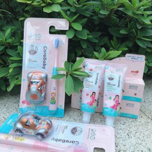 3-IN-1 Children Oral Care Kit Toothpaste Set with Cups - Gentle Whitening Toothbrush for Ages 2-12 Years