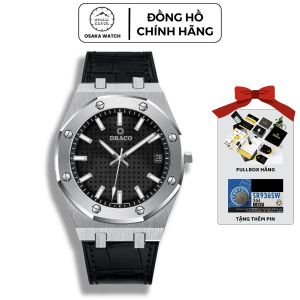 Đồng Hồ Nam DRACO D22-DR04 Revolution Chính Hãng Kính Sapphire Dây Da Chống Trầy Chống Nước Cao Cấp Fullbox - Đen