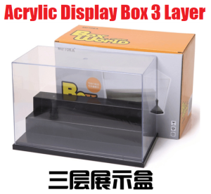 (Msia Stock) Acrylic Display Case Box 3 Step 26 x 13 x17cm 3 Layer Dustproof For  Figure Collectibles  Display Kodak Paparen 展示盒 防尘 模型