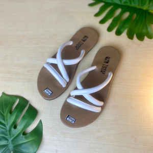 Threelook Official - Sandal Kulit Wanita Slop Silang Balon Fluppy Terbaru Kekinian Viral 2024 Selop Jelly - Clue