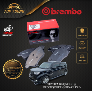 BREMBO TOYOTA BB QNC21 1.8 FRONT (DEPAN) FW BRAKE PAD 100% ORIGINAL