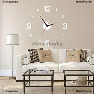 [COD] zhangyuqing นาฬิกาแขวนผนังแบบทำมือสำหรับบ้านสำนักงานไร้กรอบนาฬิกาติดผนัง3D ทันสมัยสติกเกอร์กระจกนาฬิกาแขวนผนังดีไซน์ห้องโรงแรมของตกแต่งโรงเรียน