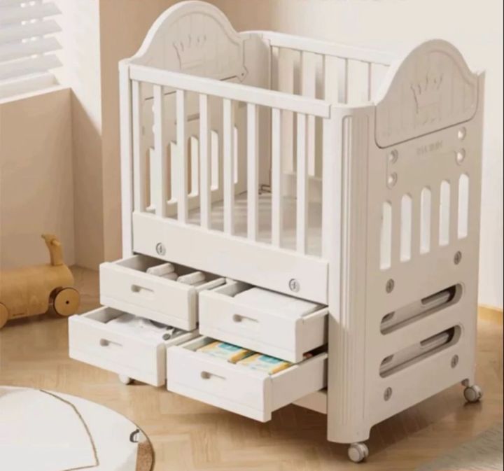 PREMIUM RANJANG KASUR BAYI BABY BOX LACI DRAWER TINGKAT PAGAR