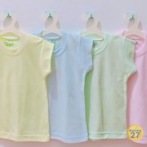 3 Pcs Kaos Oblong Bayi Lengan Pendek Polos