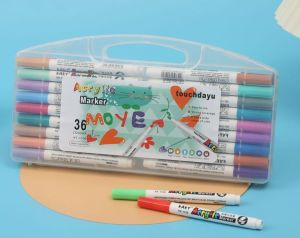 Colour Acrylic Paint Marker Pen 丙烯马克笔 Waterproof Markerpen Kids Drawing Permanent Art Marker Maker Pen