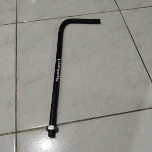 baut angkur 1/2 x 30 cm + mur 300 mm angker anchor bolt L m12 12 mm 12mm 30cm 1/2" 300mm model L