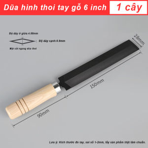 Dũa hình thoi kim cương tay gỗ 4/5/6 inch thép chịu lực dũa mộc chuyên mài lưỡi cưa công cụ mộc