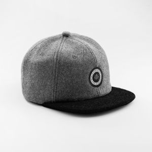 RCKLS. Polo Cap Snapback Black Grey Copyright Wool