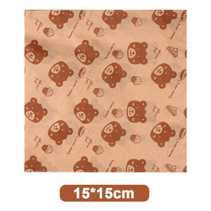 50PCS Food-grade Oil-proof Paper Burger Sandwich Packaging Fried Food Pad Paper Baking Grease Paper