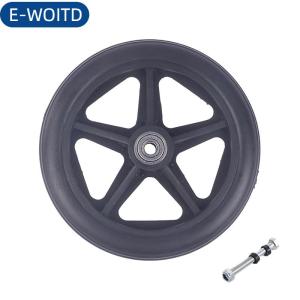E-WOITD 6 inch bánh xe mịn linh hoạt nhiệm vụ nặng nề xe lăn phía trước Castor rắn lốp bánh xe xe lăn phụ tùng thay thế