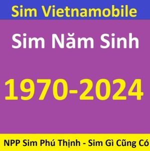 Sim năm sinh 1970 đến 2025 Số Vietnamobile Sim chưa kích hoạt