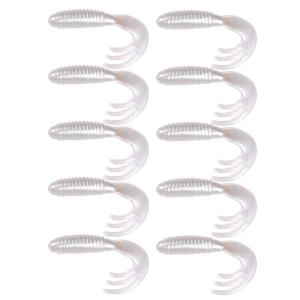10pcs Soft Baits Fishing Lures Swimbait Curl Tail Worms Grub Lures 2.1g 5.5cm Saltwater Fishing Accessories