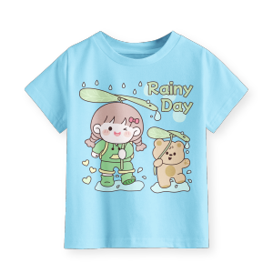 Kaos Anak Perempuan Lengan Pendek Motif Terbaru Rainy Day