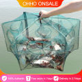 🔝Original+24hours delivery✅6/8 Holes Folded Portable Hexagon Fishing Net Strengthened Portable Automatic Folding  Trap Lambat Fishing Net Shrimp Cage Nylon Foldable Crab Fish Trap Cast Net Cast Folding. 