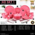 1SET Melamin Golden Dragon (42pcs) /Melamin Tableware SET. 