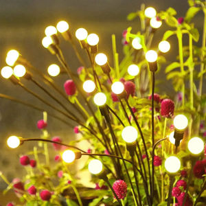 Solar Firefly Lights Outdoor Waterproof Led Garden Lawn Lamp Garden Light Solar Energy Swing By Wind Courtyard Patio Decoration