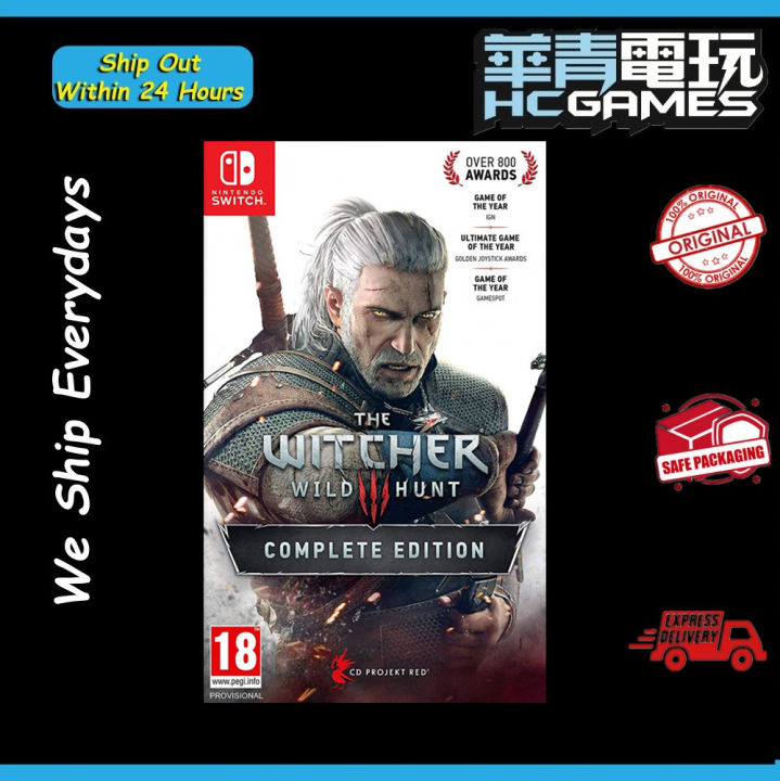 Nintendo Switch The Witcher 3 Wild Hunt Complete Edition English Catridge New Seal Lazada 1194