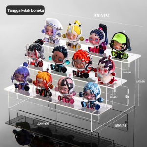 Acrylic Multilayer Figure Toy Cosmetic Storage Shelf Badge Ladder Display Rack Card Display Stand