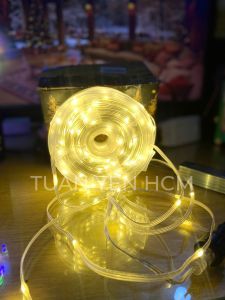 Đèn led đom đóm hạt gạo 50m 400 bóng kín nước cao cấp quấn trang trí cây thông sân vườn