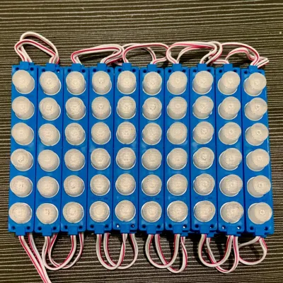 10 Biji Led Modul 6 Mata 12v - 24v besar - Neon Box kolong mobil aksesoris