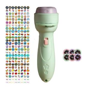 Safe Plastic Kids Projector Flashlight Educational Toy Discs 48 Cartoon Images Lamp Toy