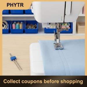 【PHYTR】 Universal Sewing Double Twin Needles 2 3 4mm Plus 7 Grooves Presser Foot for Handy Stitching and Decorative Border Projects