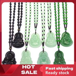 🚚【Local Express Delivery】🚚 Classic Natural Chinese Buddha Pendant Jade Necklace Fashion Charm Jewelry Carved Blessing Lucky Amulet Gifts For Women Men