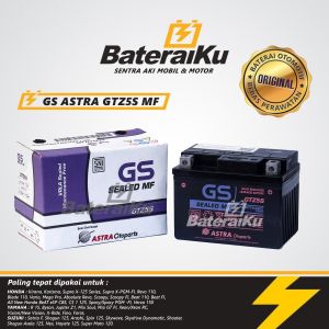 Aki Motor GS Astra Aki Kering GTZ5S Untuk Beat Xeon Vario Mio dll