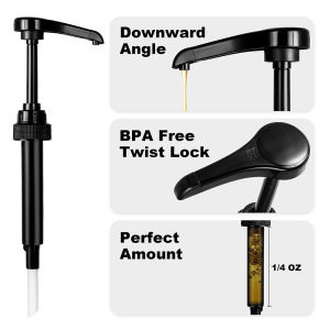 [Same Day Ship] 3PCS Syrup Pump Milk Tea Liquid Dispenser Portable Monin Syrup Juice Bottle Dispenser Pump Kitchen Tools