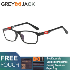 Grey Jack Kacamata Antiradiasi Blueray HP TV Style Kotak Simple TR90 Fashion Pria & Wanita Terbaru 13022