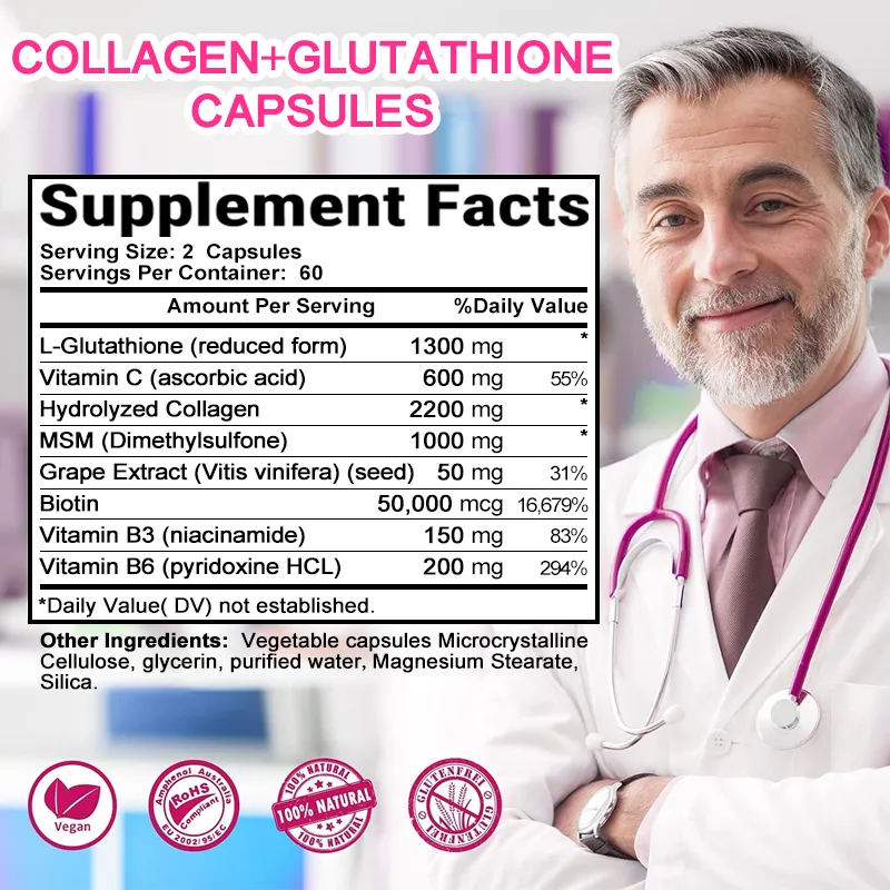 BALINCER Glutathione and collagen supplement supports skin hair and nail  health supports liver detoxification and immune health Anti-Aging Whitening  Capsules - Lazada | Lazada