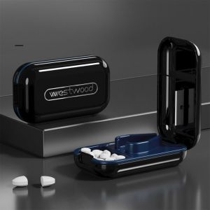 LONGB Portable Pill Cutter 2 In 1 Small Tablet Crusher Durable Dustproof Pill Splitter Small or Large Pills